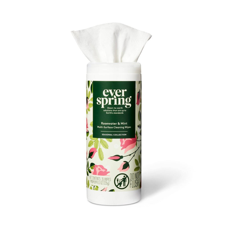 Wipes - Rosewater & Mint - 35ct - Everspring™