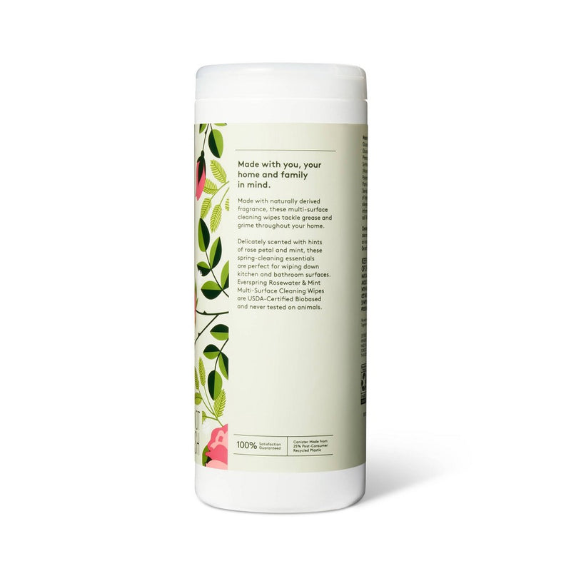 Wipes - Rosewater & Mint - 35ct - Everspring™