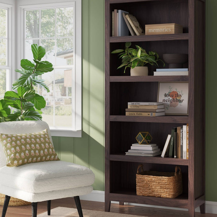 72" Carson 5 Shelf Bookcase Espresso - Threshold™ (LOCAL PICKUP ONLY)