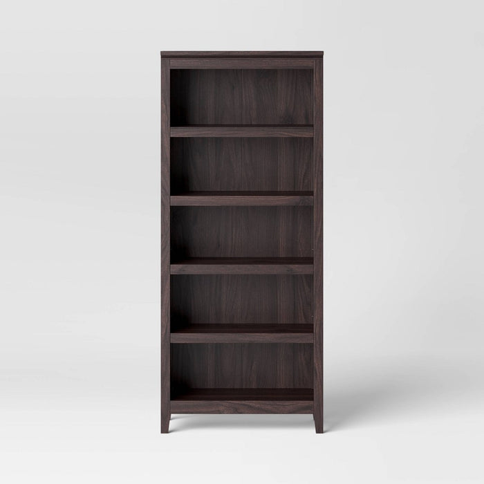 72" Carson 5 Shelf Bookcase Espresso - Threshold™ (LOCAL PICKUP ONLY)