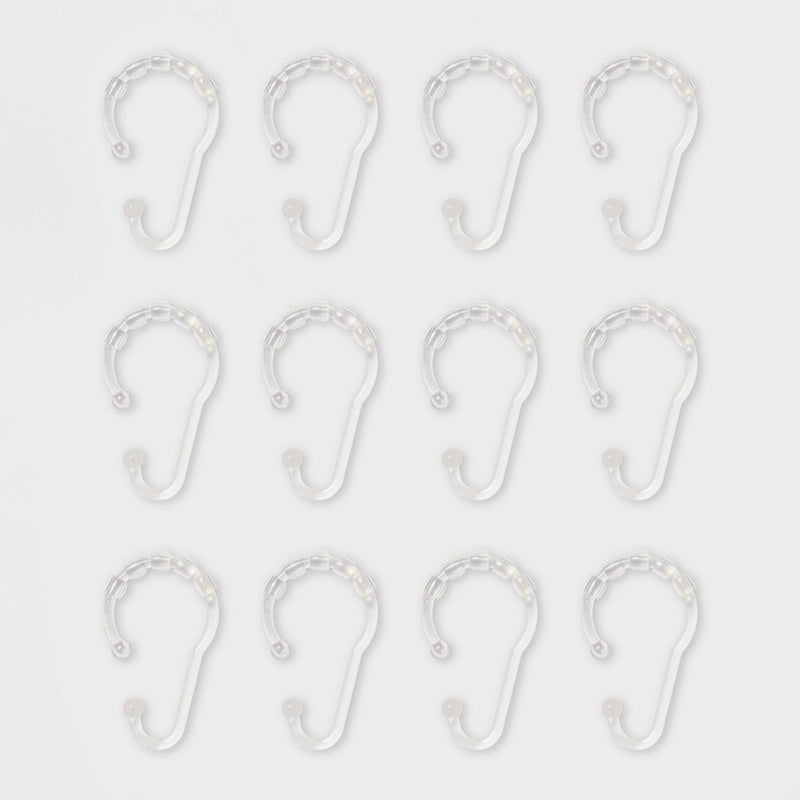 Plastic V Glide Hooks Clear - Room Essentials™