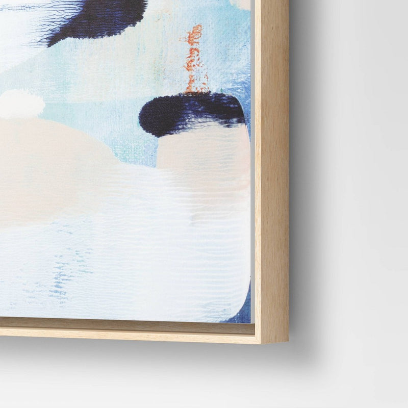 (Set of 2) 24" x 30" Abstract Framed Wall Art Canvas Beige - Project 62™ (LOCAL PICKUP ONLY)