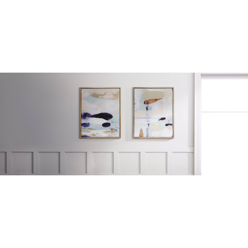 (Set of 2) 24" x 30" Abstract Framed Wall Art Canvas Beige - Project 62™ (LOCAL PICKUP ONLY)