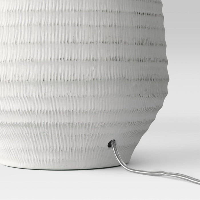 Large Textured Ceramic Lamp Base White - Threshold™ (LOCAL PICKUP ONLY)