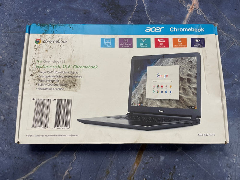 Acer Chromebook Laptop 15-15.6" HD Celeron N3060 2GB /16GB (CB3-532-C3F7) Black SEE DETAILS