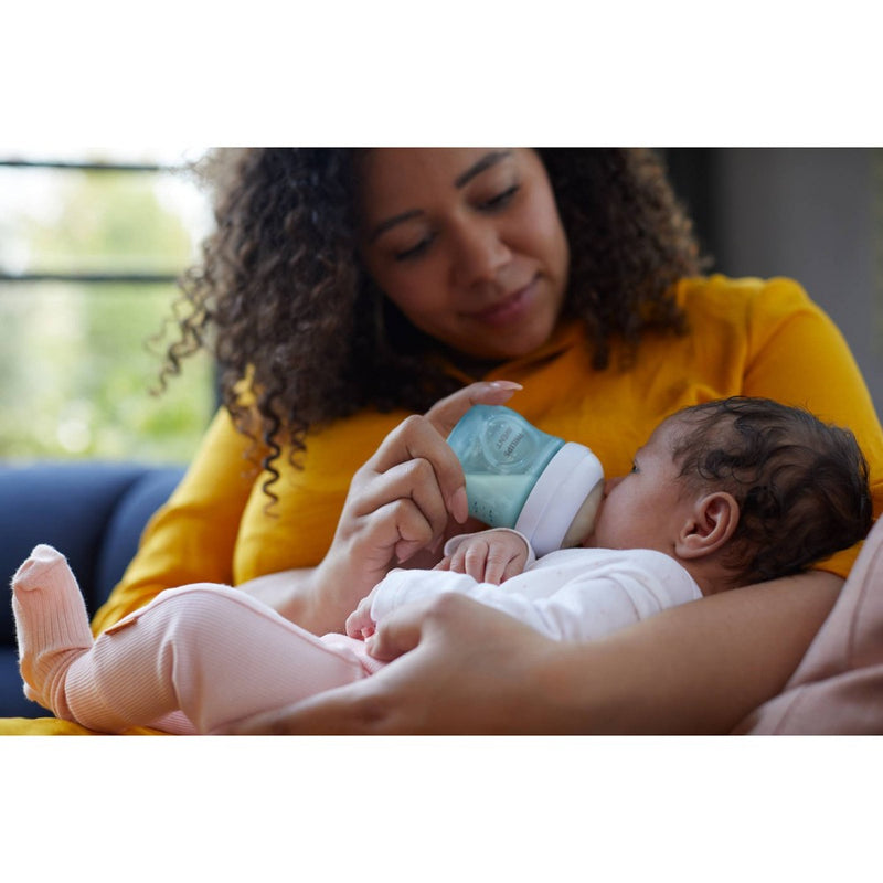 Philips Avent 3pk Natural Baby Bottle with Natural Response Nipple - Blue - 4oz