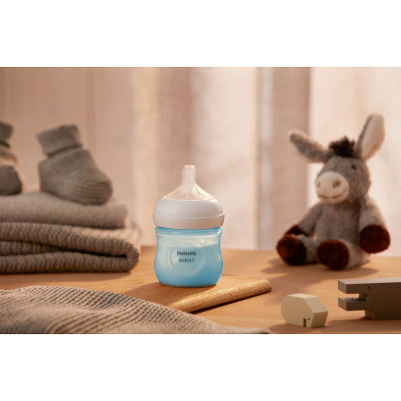 Philips Avent 3pk Natural Baby Bottle with Natural Response Nipple - Blue - 4oz