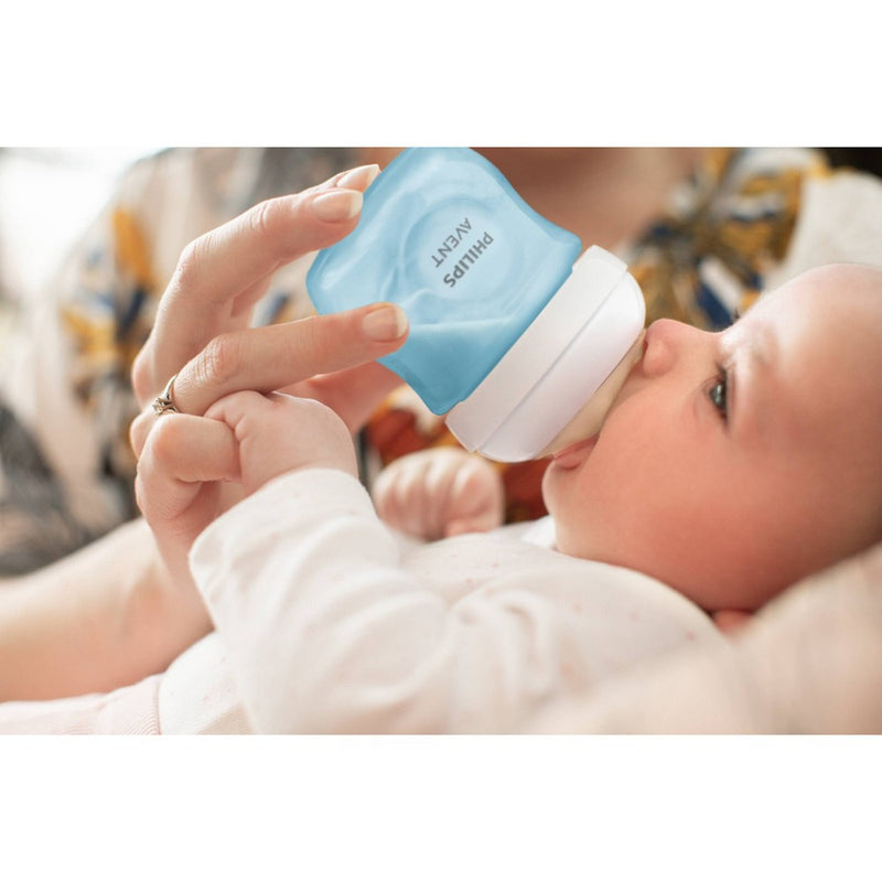 Philips Avent 3pk Natural Baby Bottle with Natural Response Nipple - Blue - 4oz