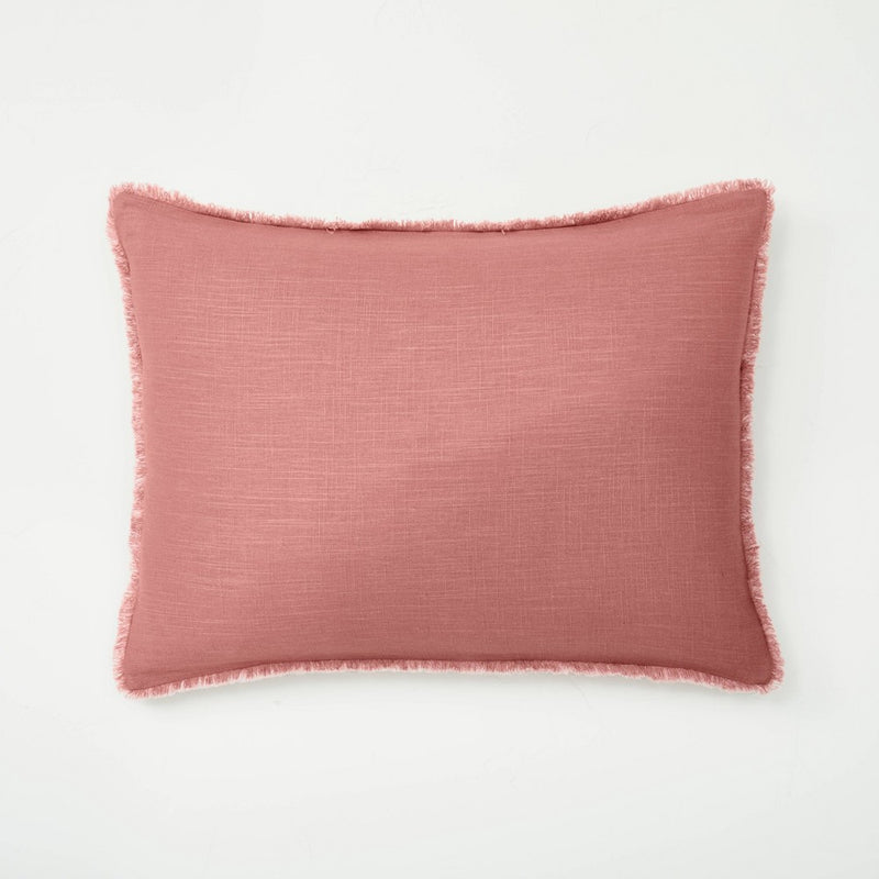 King Euro Heavyweight Linen Blend Throw Pillow Rose - Casaluna™ (LOCAL PICKUP ONLY)