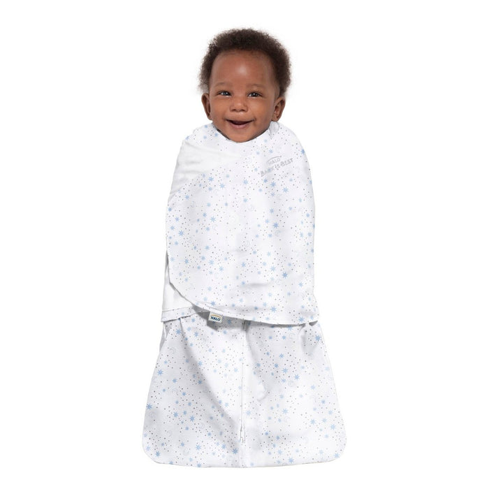 HALO Innovations Sleepsack 100% Cotton Swaddle Wrap - Midnight Moons Blue S NEW