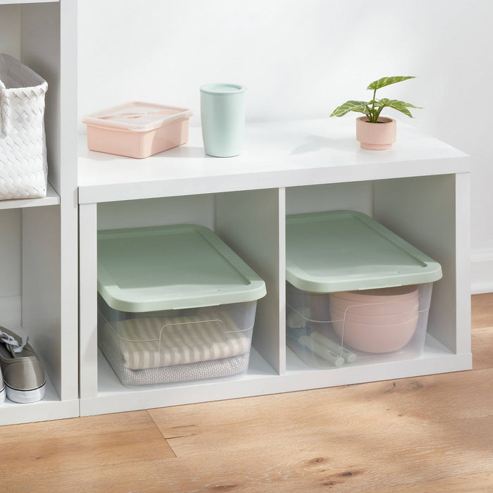 15qt 2pk Storage Tubs Green - Room Essentials™