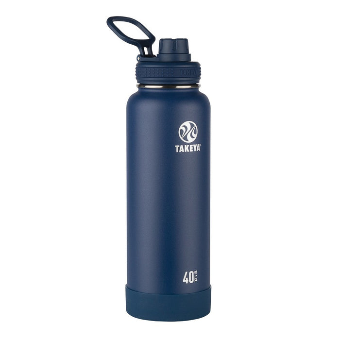 Takeya 40oz Insulated Stainless Steel Water Bottle with Spout Lid - Navy *NEW*