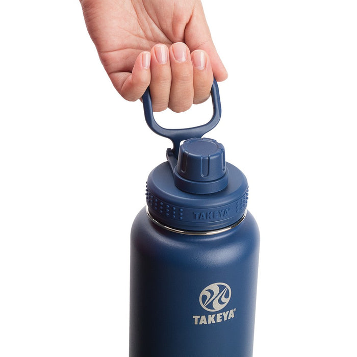 Takeya 40oz Insulated Stainless Steel Water Bottle with Spout Lid - Navy *NEW*