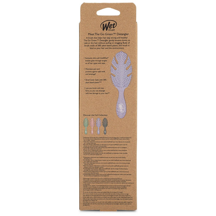 Wet Brush Go Green Detangler Hair Brush for Less Pain, Effort and Breakage - Solid Light Purple736658536409