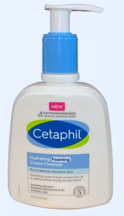 Cetaphil Hydrating Foaming Cream Face Cleanser - 8 fl oz