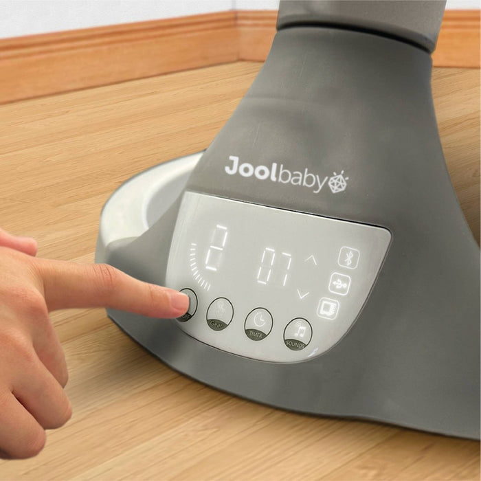 JOOL BABY PRODUCTS Nova Motorized Baby Swing for Infants - Bluetooth Music Speaker with 10 Preset Lullabies - Gray