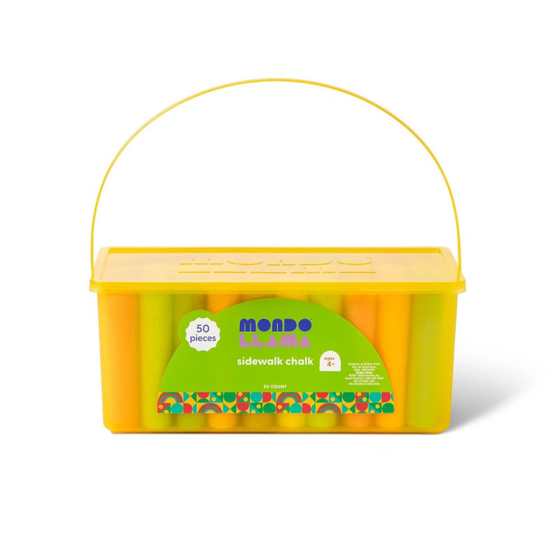 50ct Sidewalk Chalk Set Yellow Box - Mondo Llama™