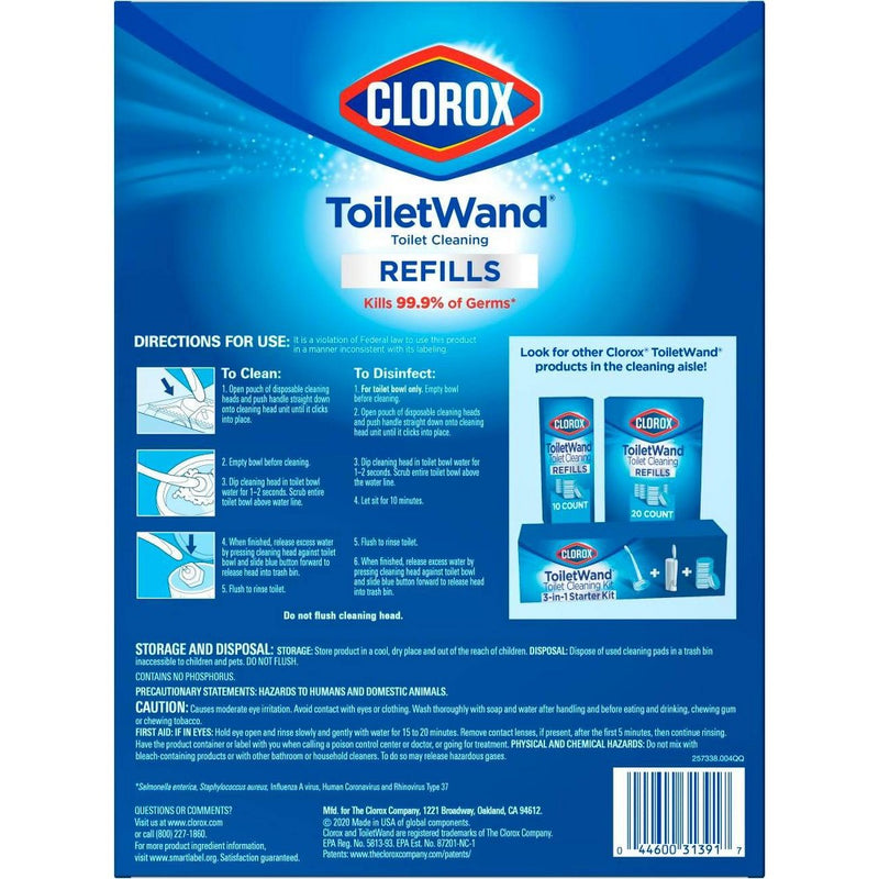 Clorox ToiletWand Disinfecting Refills Disposable Wand Heads - Rainforest Rush - 20ct