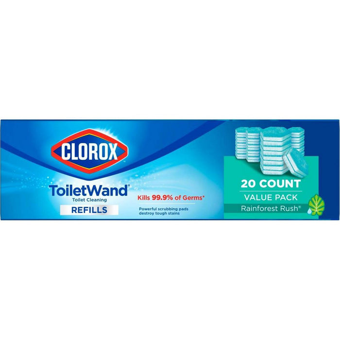 Clorox ToiletWand Disinfecting Refills Disposable Wand Heads - Rainforest Rush - 20ct
