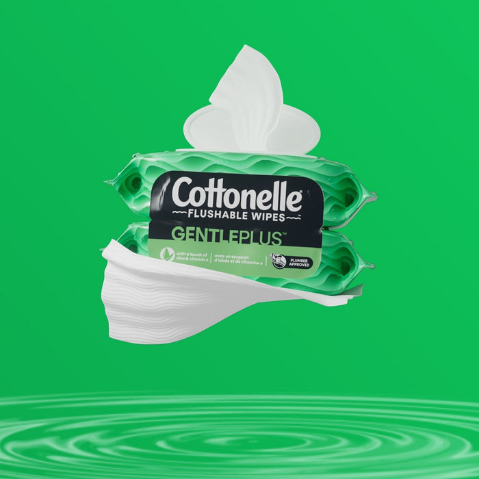 Cottonelle GentlePlus Flushable Wipes with Aloe & Vitamin E - 4pk/42ct