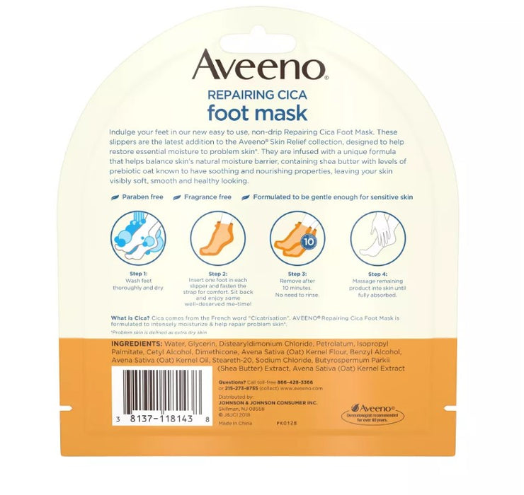 Aveeno Hydrating Foot Mask - 1 ct