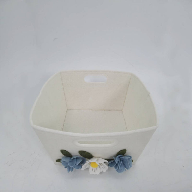 1ct Floral Felt basket Cream - Spritz™
