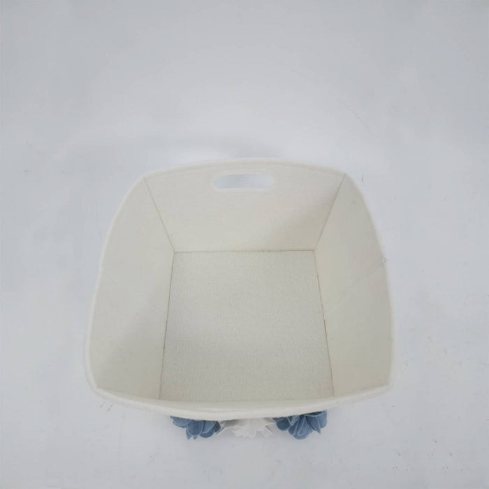 1ct Floral Felt basket Cream - Spritz™