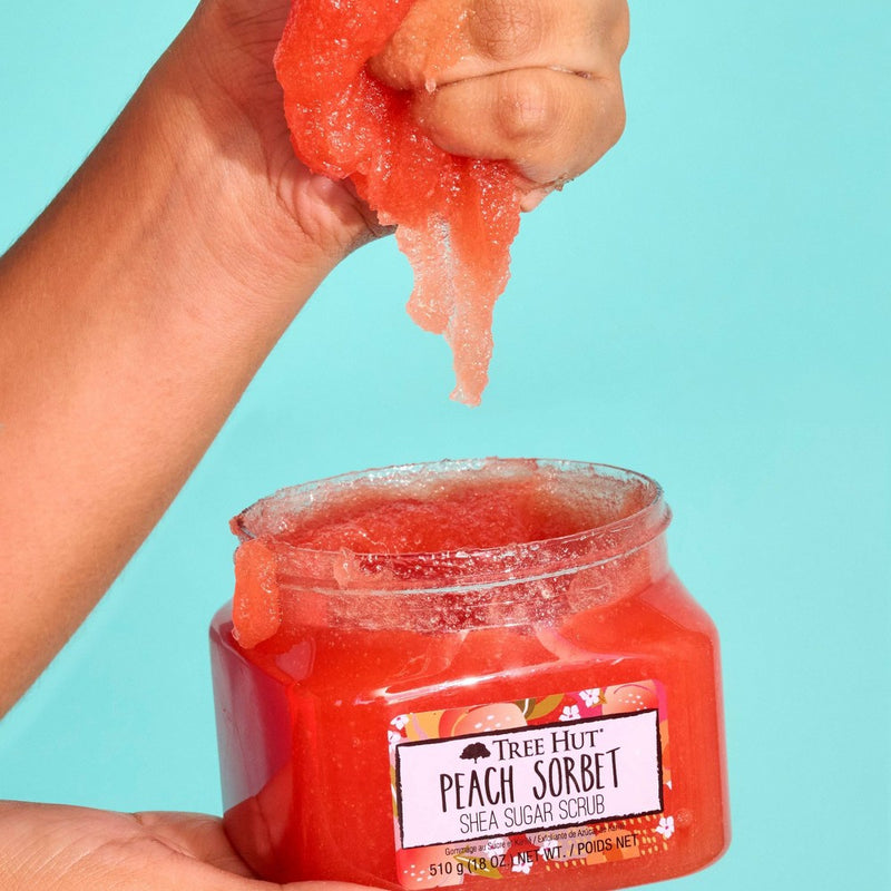 Tree Hut Peach Sorbet Shea Sugar Body Scrub - 18oz