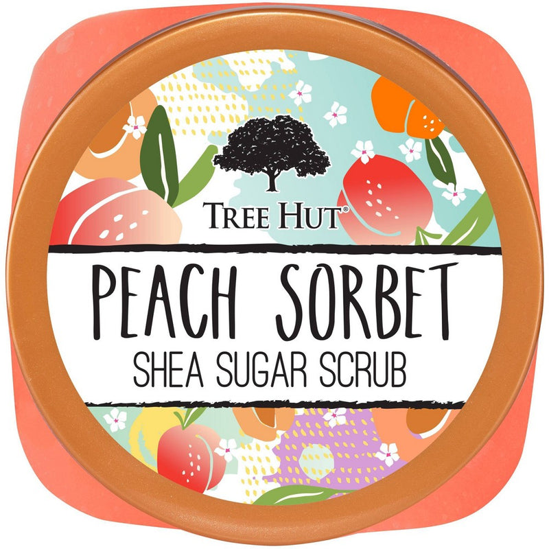 Tree Hut Peach Sorbet Shea Sugar Body Scrub - 18oz