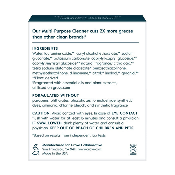 Grove Co. Multi-Purpose Cleaner Concentrate - Lemon - 1 fl oz/2pk