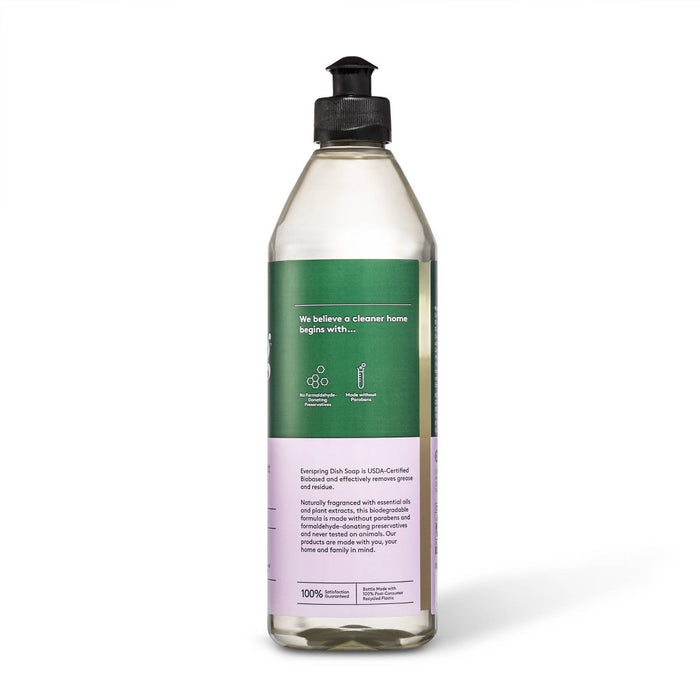 Lavender & Bergamot Liquid Dish Soap - 18 fl oz - Everspring™