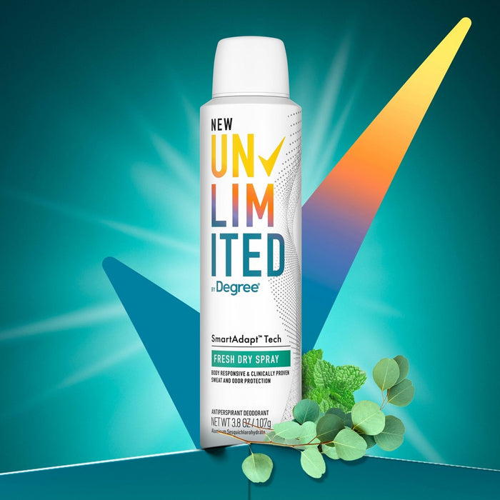 Degree Unlimited 96-Hour Antiperspirant & Deodorant Dry Spray - Fresh - 3.8oz