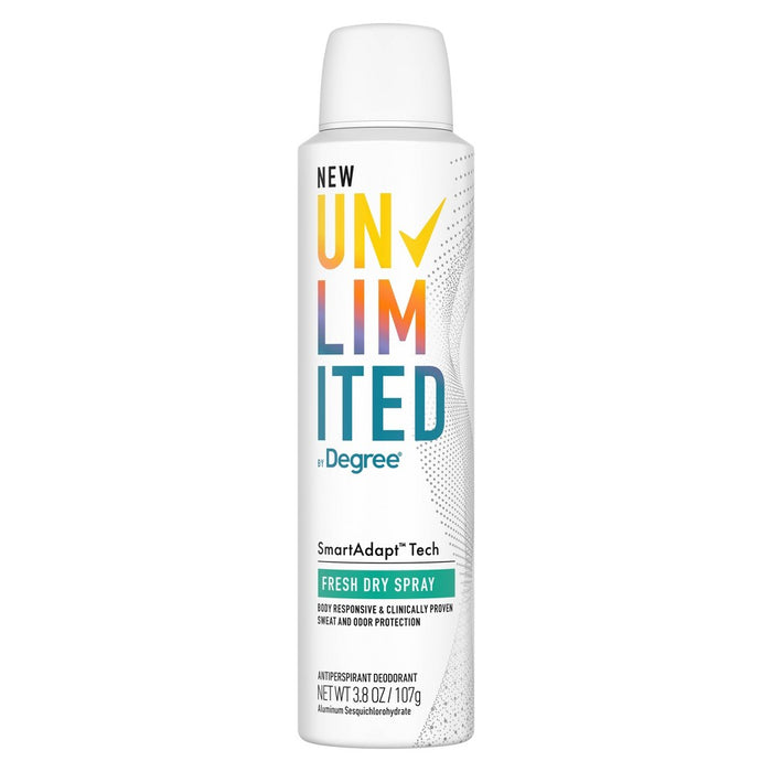 Degree Unlimited 96-Hour Antiperspirant & Deodorant Dry Spray - Fresh - 3.8oz