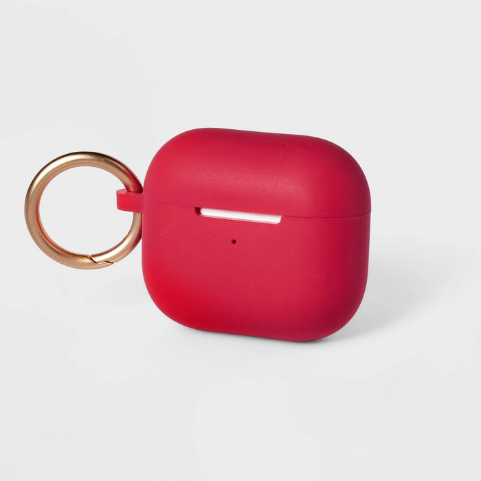 Apple AirPods 3rd Generation Silicone Case with Clip - heyday™ Electric Magenta