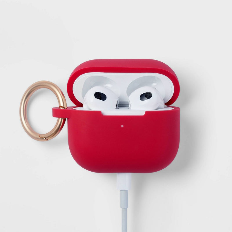 Apple AirPods 3rd Generation Silicone Case with Clip - heyday™ Electric Magenta
