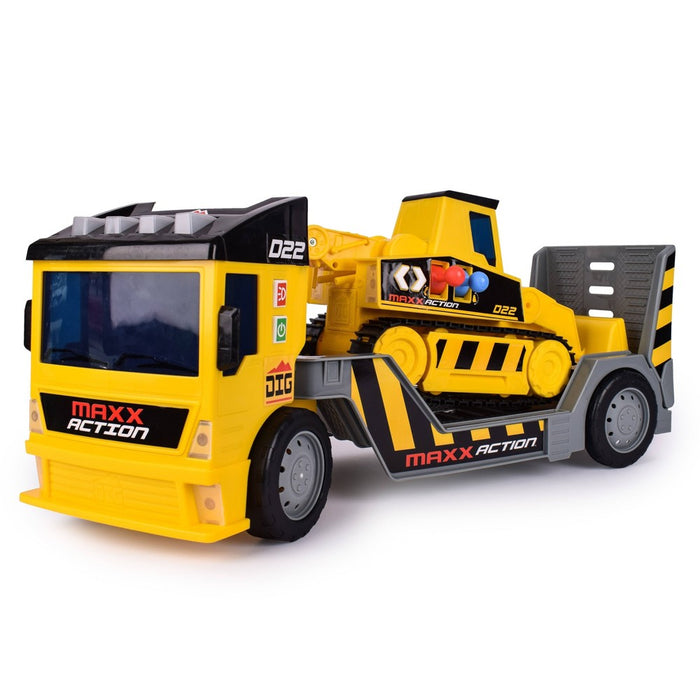 Maxx Action 2-N-1 Mega Mover – Construction Truck and Trailer (LOCAL PICKUP ONLY)