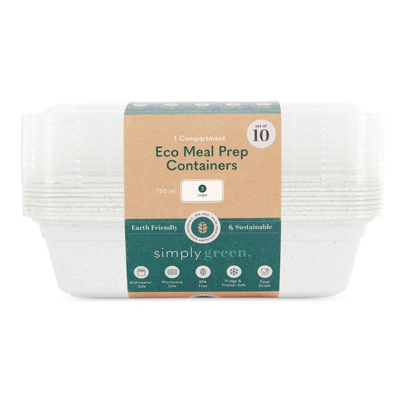 Simply Green Meal Prep 3 Cup Container - 10pk