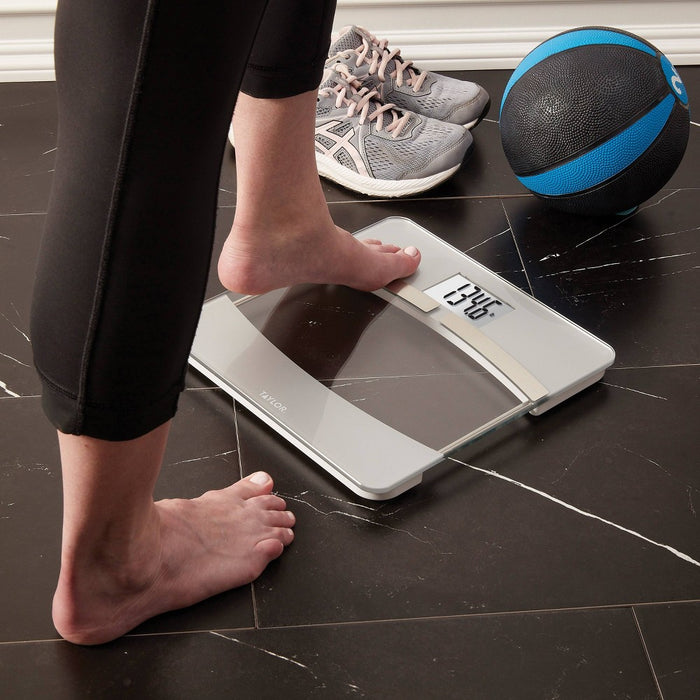 Glass Body Composition Personal Scale Gray/Clear - Taylor