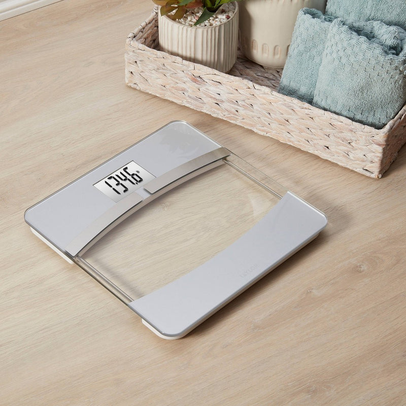 Glass Body Composition Personal Scale Gray/Clear - Taylor