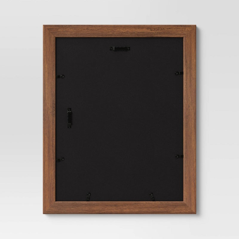 16" x 13" Matted to 8" x 10" Wood Wall Frame Midtone Woodgrain - Threshold™