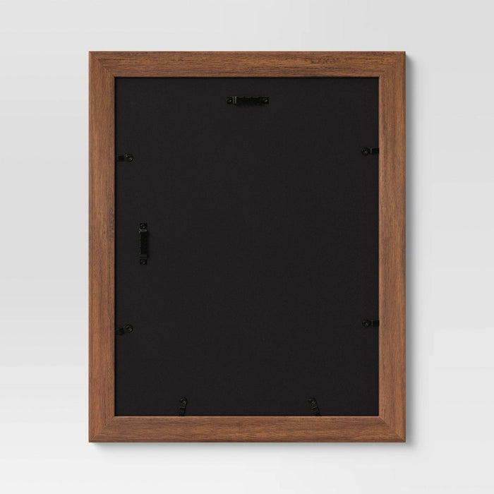 16" x 13" Matted to 8" x 10" Wood Wall Frame Midtone Woodgrain - Threshold™
