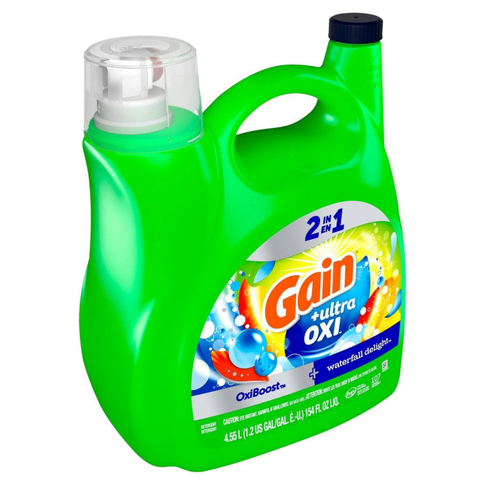 Gain Liquid Oxi Waterfall Laundry Detergent - 154 fl oz