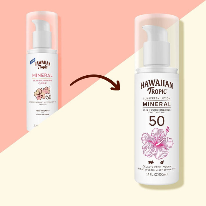 Hawaiian Tropic Mineral Sun Milk Body Lotion - SPF 50 - 3.4 fl oz