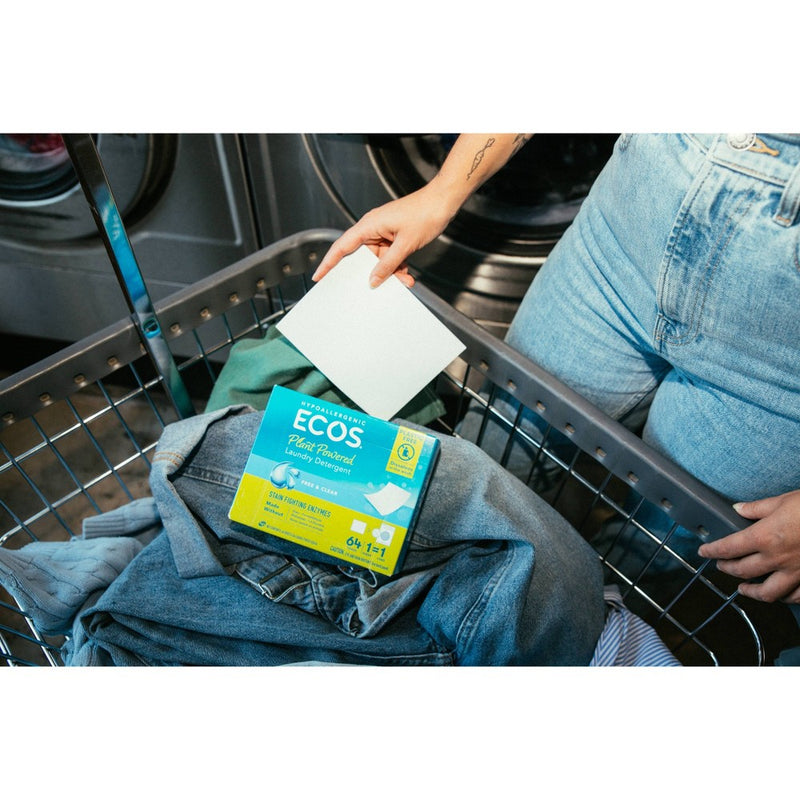 ECOS Plastic-Free Laundry Detergent Sheets - Magnolia & Lily - 7.9oz/64 Loads