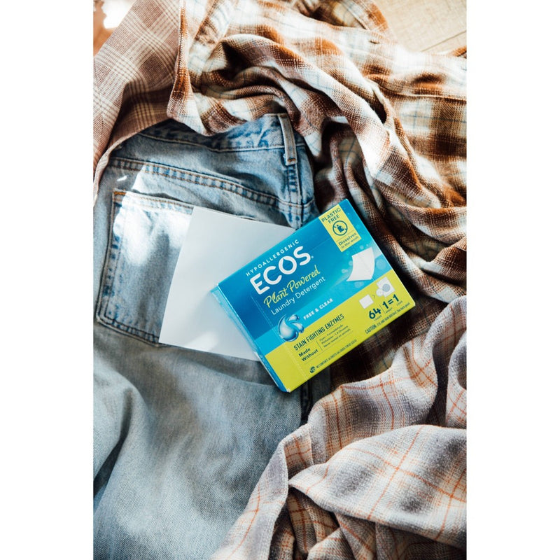ECOS Plastic-Free Laundry Detergent Sheets - Magnolia & Lily - 7.9oz/64 Loads