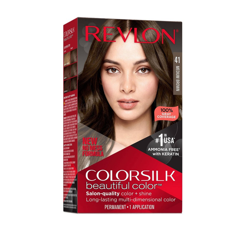 Revlon Colorsilk Beautiful Color Permanent Hair Color - 41 Medium Brown  - 4.4 fl oz