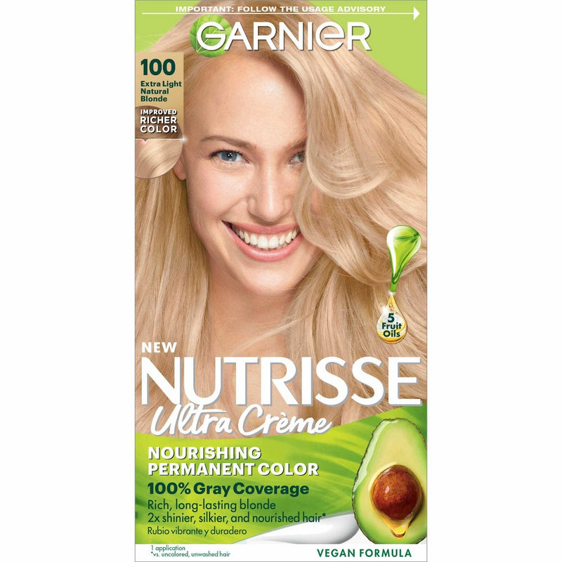 Garnier Nutrisse Nourishing Hair Color Creme 100 Extra-Light Natural Blonde
