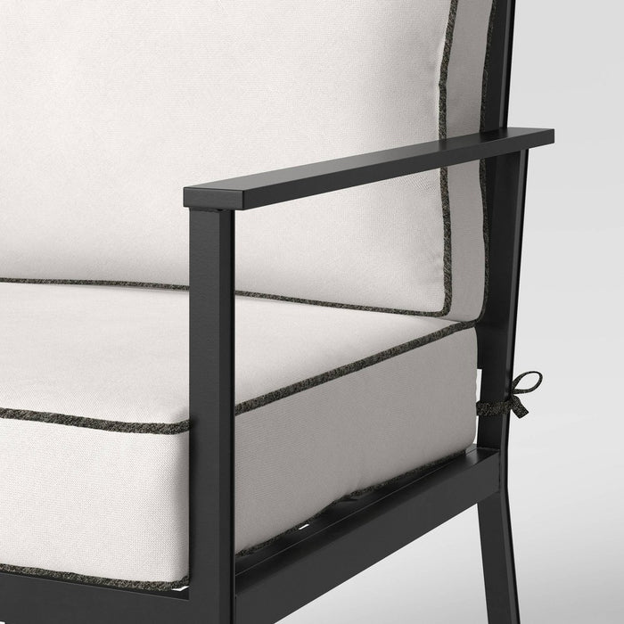 Searsburg Aluminum Deep Seating Club Chair - Black - Threshold™ (LOCAL PICKUP ONLY)