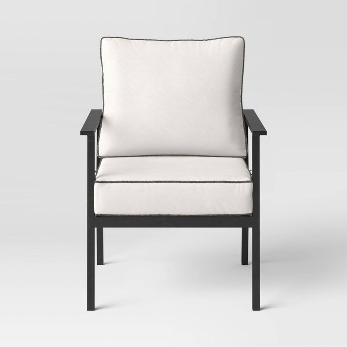 Searsburg Aluminum Deep Seating Club Chair - Black - Threshold™ (LOCAL PICKUP ONLY)