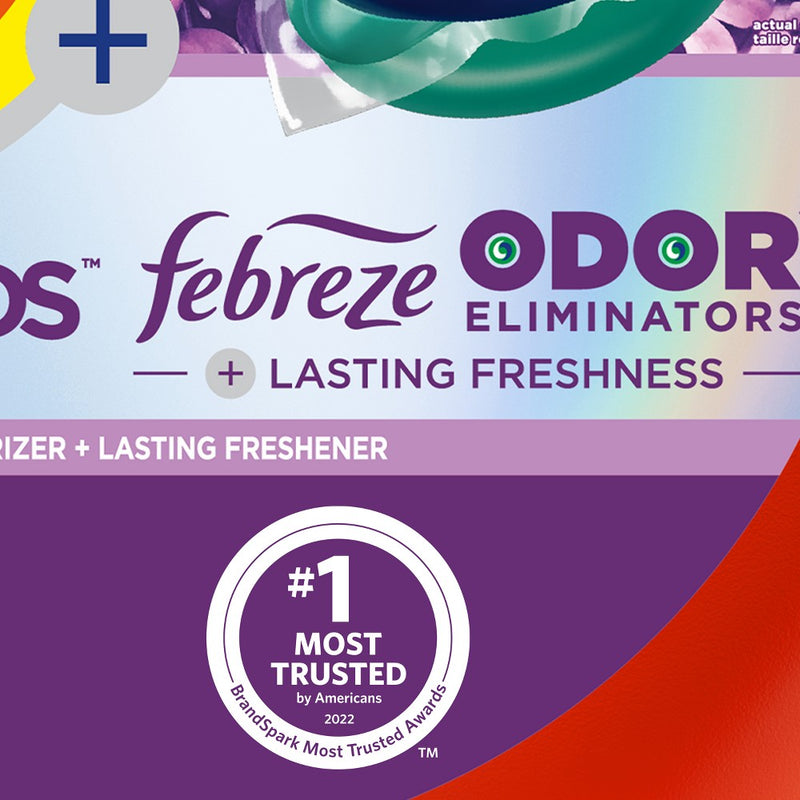 Tide Power Pods Febreze Odor Eliminator Laundry Detergent - Spring and Renewal - 63ct